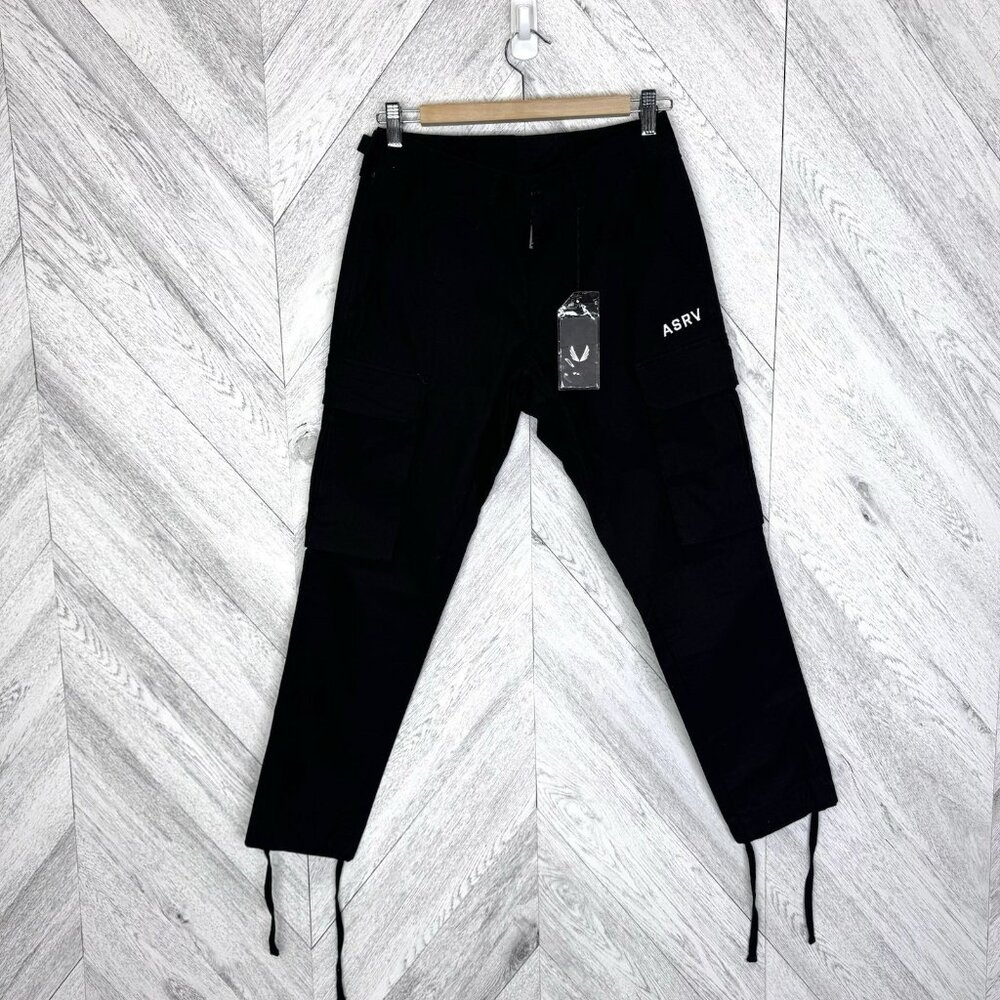 ASRV Twill Cargo Pants Mens Size XS Black RainPlus Water Resistant NEW NWT